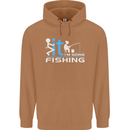 Fook It I'm Going Fishing Funny Fisherman Mens 80% Cotton Hoodie Caramel Latte