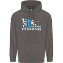 Fook It I'm Going Fishing Funny Fisherman Mens 80% Cotton Hoodie Charcoal