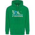 Fook It I'm Going Fishing Funny Fisherman Mens 80% Cotton Hoodie Irish Green