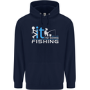 Fook It I'm Going Fishing Funny Fisherman Mens 80% Cotton Hoodie Navy Blue