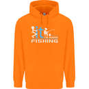 Fook It I'm Going Fishing Funny Fisherman Mens 80% Cotton Hoodie Orange