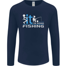 Fook It I'm Going Fishing Funny Fisherman Mens Long Sleeve T-Shirt Navy Blue