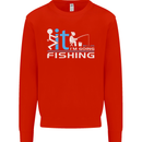 Fook It I'm Going Fishing Funny Fisherman Mens Sweatshirt Jumper Bright Red