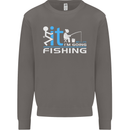 Fook It I'm Going Fishing Funny Fisherman Mens Sweatshirt Jumper Charcoal