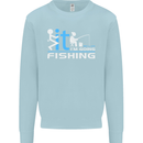 Fook It I'm Going Fishing Funny Fisherman Mens Sweatshirt Jumper Light Blue