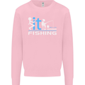 Fook It I'm Going Fishing Funny Fisherman Mens Sweatshirt Jumper Light Pink