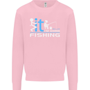 Fook It I'm Going Fishing Funny Fisherman Mens Sweatshirt Jumper Light Pink