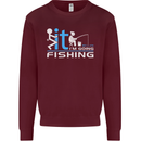 Fook It I'm Going Fishing Funny Fisherman Mens Sweatshirt Jumper Maroon