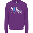 Fook It I'm Going Fishing Funny Fisherman Mens Sweatshirt Jumper Purple