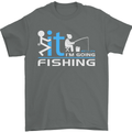 Fook It I'm Going Fishing Funny Fisherman Mens T-Shirt Cotton Gildan Charcoal