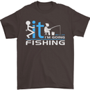 Fook It I'm Going Fishing Funny Fisherman Mens T-Shirt Cotton Gildan Dark Chocolate