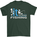 Fook It I'm Going Fishing Funny Fisherman Mens T-Shirt Cotton Gildan Forest Green