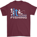 Fook It I'm Going Fishing Funny Fisherman Mens T-Shirt Cotton Gildan Maroon