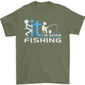 Fook It I'm Going Fishing Funny Fisherman Mens T-Shirt Cotton Gildan Military Green