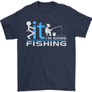 Fook It I'm Going Fishing Funny Fisherman Mens T-Shirt Cotton Gildan Navy Blue