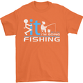 Fook It I'm Going Fishing Funny Fisherman Mens T-Shirt Cotton Gildan Orange