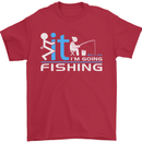 Fook It I'm Going Fishing Funny Fisherman Mens T-Shirt Cotton Gildan Red