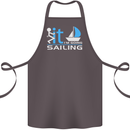 Fook It I'm Going Sailing Sailor Boat Yacht Cotton Apron 100% Organic Dark Grey