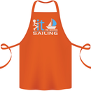 Fook It I'm Going Sailing Sailor Boat Yacht Cotton Apron 100% Organic Orange
