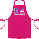 Fook It I'm Going Sailing Sailor Boat Yacht Cotton Apron 100% Organic Pink