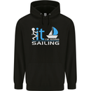Fook It I'm Going Sailing Sailor Boat Yacht Mens 80% Cotton Hoodie Black