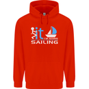 Fook It I'm Going Sailing Sailor Boat Yacht Mens 80% Cotton Hoodie Bright Red