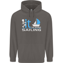 Fook It I'm Going Sailing Sailor Boat Yacht Mens 80% Cotton Hoodie Charcoal