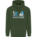 Fook It I'm Going Sailing Sailor Boat Yacht Mens 80% Cotton Hoodie Forest Green