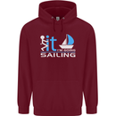 Fook It I'm Going Sailing Sailor Boat Yacht Mens 80% Cotton Hoodie Maroon