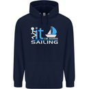 Fook It I'm Going Sailing Sailor Boat Yacht Mens 80% Cotton Hoodie Navy Blue