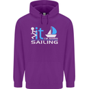 Fook It I'm Going Sailing Sailor Boat Yacht Mens 80% Cotton Hoodie Purple