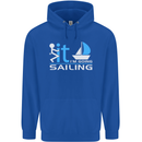 Fook It I'm Going Sailing Sailor Boat Yacht Mens 80% Cotton Hoodie Royal Blue