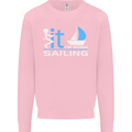 Fook It I'm Going Sailing Sailor Boat Yacht Mens Sweatshirt Jumper Light Pink