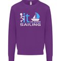 Fook It I'm Going Sailing Sailor Boat Yacht Mens Sweatshirt Jumper Purple