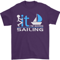 Fook It I'm Going Sailing Sailor Boat Yacht Mens T-Shirt Cotton Gildan Purple