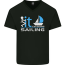 Fook It I'm Going Sailing Sailor Boat Yacht Mens V-Neck Cotton T-Shirt Black