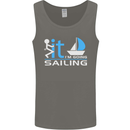 Fook It I'm Going Sailing Sailor Boat Yacht Mens Vest Tank Top Charcoal