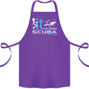 Fook It I'm Going Scuba Diving Diver Funny Cotton Apron 100% Organic Purple