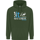 Fook It I'm Going Scuba Diving Diver Funny Mens 80% Cotton Hoodie Forest Green
