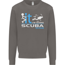Fook It I'm Going Scuba Diving Diver Funny Mens Sweatshirt Jumper Charcoal