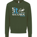 Fook It I'm Going Scuba Diving Diver Funny Mens Sweatshirt Jumper Forest Green