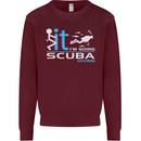 Fook It I'm Going Scuba Diving Diver Funny Mens Sweatshirt Jumper Maroon