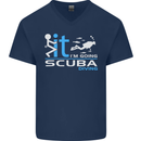 Fook It I'm Going Scuba Diving Diver Funny Mens V-Neck Cotton T-Shirt Navy Blue