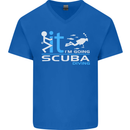Fook It I'm Going Scuba Diving Diver Funny Mens V-Neck Cotton T-Shirt Royal Blue