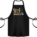 Fook It I'm Playing Golf Golfer Golfing Cotton Apron 100% Organic Black