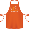 Fook It I'm Playing Golf Golfer Golfing Cotton Apron 100% Organic Orange