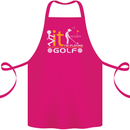 Fook It I'm Playing Golf Golfer Golfing Cotton Apron 100% Organic Pink