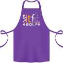 Fook It I'm Playing Golf Golfer Golfing Cotton Apron 100% Organic Purple