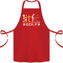 Fook It I'm Playing Golf Golfer Golfing Cotton Apron 100% Organic Red