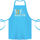 Fook It I'm Playing Golf Golfer Golfing Cotton Apron 100% Organic Turquoise